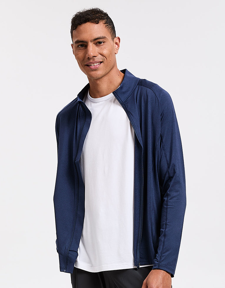 UPF 50+ Sun Protective Essential Full Zip Jacket For Men | Solbari