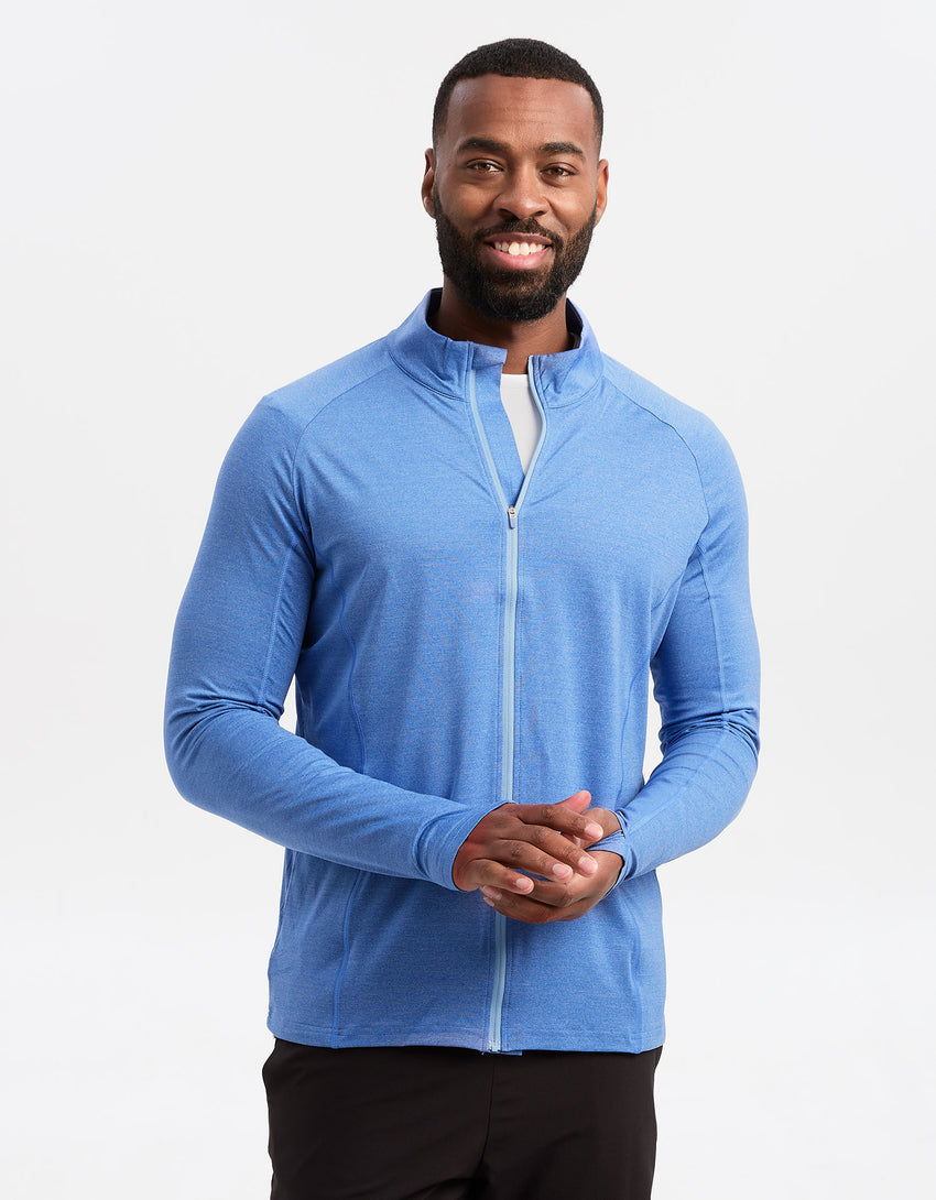 UPF 50+ Sun Protective Essential Full Zip Jacket For Men | Solbari